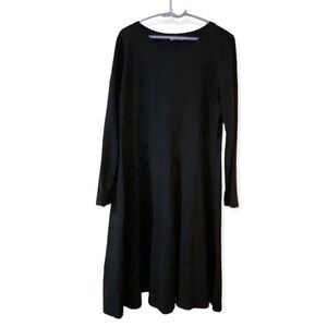 Vetior Dress Women’s Size XXL Long Sleeve Black Cotton‎ Blend Office Boho